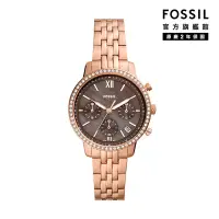 在飛比找Yahoo奇摩購物中心優惠-【FOSSIL】Neutra 輕奢雅致計時女錶 玫瑰金不鏽鋼