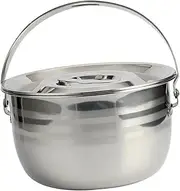 MOTHNUR Stainless Steel Camping Cookware Portable Pot Hanging Soup Pot Boys and Girls Camping Gear