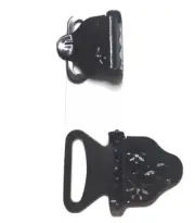 6pcs 12mm Black metal Triangle Braces Clip buckle W Teeth Suspender