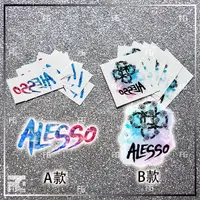 在飛比找蝦皮購物優惠-FG派對人►Alesso 潑墨/霓虹 設計款 防水紋身貼紙 