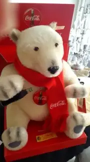 STEIFF - THIS IS THE BIG BOY HUGE COCA COLA POLAR BEAR LTD EDITION MINT 35CM