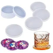 Resin Casting Silicone Coaster Cup Mat Mould Tool - 4x