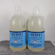 (2) Mrs. Meyer's Clean Day Liquid Laundry Detergent - Rain Water - 64 fl oz Each