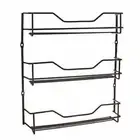 3 Tier Wall Mount Spice Rack - Black