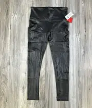 Spanx SpanxShape Faux Leather Leggings 2437Q Black Women’s Size Large Petite