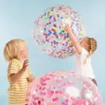 18吋 亮片紙氣球 透明乳膠氣球(40CM) 婚禮氣球 整人氣球 紙片氣球 大氣球 空飄氣球【塔克】