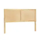 Artiss Bed Head Headboard Queen Rattan - RIBO Pine