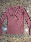 NWT Old Navy Twist-Front Ribbed Top Size M Cloudy Mauve