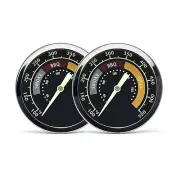 Grill Smoker Thermometer Glow in Dark Dial BBQ Temp Gauge for Oklahoma Joe 2-pk