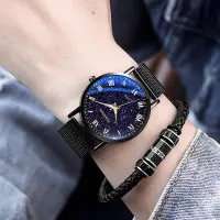 在飛比找蝦皮購物優惠-男士石英手錶爆款手錶鋼帶手錶韓國時尚學生手錶簡約男士手錶