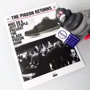 STAPLE X NIKE SB BLACK PIGEON DUNK NEWSPAPER SNKRS LASER MAGAZINE