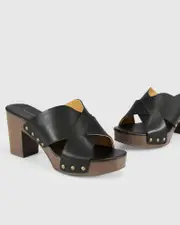 [Belle & Bloom] Midtown Clog Mule - Black/Chocolate