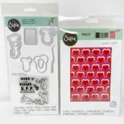 Sizzix Thinlits Layered Hearts Die Cuts & Love Birds Framelits with Stamps
