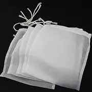 5 Pcs White Nylon Straining Bag - Fine Mesh - Homebrew Beer Wine Cider Dry Hop Beer Brewing Filters and Straining Home Brewing and Wine Making(6 x 7.8 inch(Width x Height))