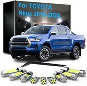 7pcs Car LED Interior Light, For Toyota Hilux 2016 2017 2018 2019 2020 2021 2022 2023 2024 Dome Reading License plate Lamp