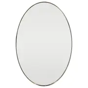 Bardo Oval Mirror, Brushed Brass Gold Glass & Aluminium