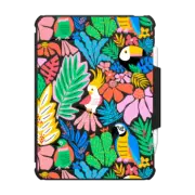 iPad Pro 11-inch (M4) Impact Folio Case Tropical Birds Exotic Rainforest Pattern