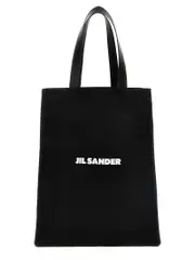 [Jil Sander] Jil Sander-Book Tote Md Tote Nero-Uomo OS Black