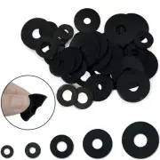 200 Pcs Flat Rubber Washers Assortment Kit: RonJea Black Washer...