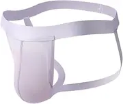 [Generic] Men's Bikini Underwear Seamless Ice Silk Thong See Through Lingerie with Ball Pouch T Panties Low Rise Elastic G-String
