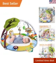 Portable and Washable Baby Gym Mat with Colorful Toy Ball Pit for Fun Growth