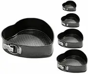 New 5 PCS Heart Shaped Cake TIN Non Stick Baking PAN Set