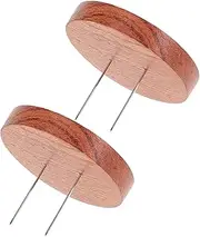 HOMOCONO Needle Felting Doll Stand 2pcs Doll Holder Wooden Base for Display Showcase