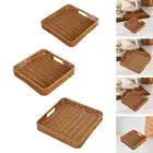 Serving Tray Imitation Rattan Bread Basket for Countertop Snacks Vegetables