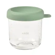 Glass & Silicone Container 250ml - Sage Green