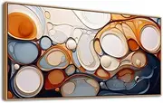 AJAZIKO Abstract Wall Art - Colorful Canvas Wall Art, Framed for Living Room Decor - Modern Large Wall Art - Above Bed Wall Decor for Dedroom -Oil Painting Wall Art, 20×40IN