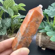 70g Natural Apatite sunstone symbiosis Obelisk Quartz Crystal tower Point reiki
