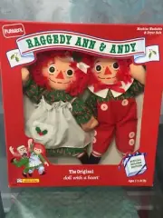 Vintage 1990 Playskool Collectors Raggedy Ann & Andy Special Holiday Edition NIB