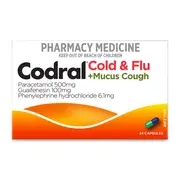 Codral PE Cold & Flu +Mucus Cough 24 Capsules