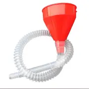 Car Flexible Fuel Funnel with Long Hose for Engine Oil Gasoline Water Fluids Red