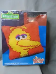 Vintage Big Bird Latch and Hook Pillow kit 1977 Sealed