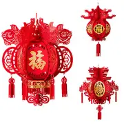 Traditional Chinese Red Paper Hanging Festival Lantern New Year Decor