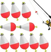 Fishing Bobber | 10X Oval Fishing Slip Bobbers - Water Cork Ball Weighted Outdoor Sports Accessories for Catfish Deep Water Lake