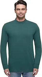 [YAMXDM] Long Sleeve Shirts for Men Mock Turtleneck Moisture Wicking Business Casual Pullover Undershirts Mens Tee Shirt Top