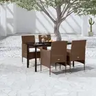 5 Piece Garden Dining Set with Cushions Outdoor Furniture Patio Table Chai 99301