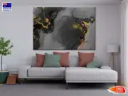 Black & Gold Abstract Wall Canvas Home Decor Australian Made Quality