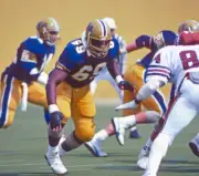 Offensive lineman Randy Dixon University of Pittsburgh Panthers bl- Old Photo