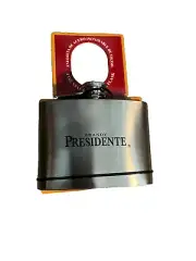 Presidente Brandy Stainless Steel Liquor Whiskey Flask 4oz New