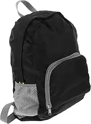 POPETPOP Foldable Backpack Collapsible Travel Backpack for Hiking Camping and Outdoor Activities Spacious Design with Durable Shoulder Straps Black
