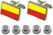 [Select Gifts] Shirt Dress Studs Ceska Budejovice City Czech Republic Flag Cufflinks