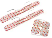 4 Square Pads (5x5cm) + Extra Long TENS Electrodes For Targeted Back Pain Relief