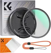 K&F Concept 49mm Black Diffusion 1/4 Filter with Camera Lens Cap Kit, Mist Dreamy Cinematict Effect Filter with Multi-Coated for Photography/Video/Vlog/Portrait (Nano-K)