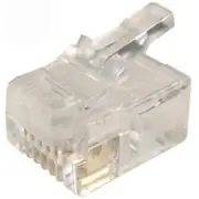 Dynamix RJ-11-20 RJ-11 Plug 20pc Bag 6P4C Modular Plug. 3 micron. [RJ-11-20]