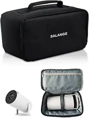 Salange Mini Projector Bag for HY300 HY320, Travel Bag with Zip and Protective Bag, Projector Bag for Most Projectors and Accessories, Portable Projector Bag, Black