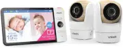 Vtech BM7750HD 7" Pan & Tilt Full Colour Video & Audio Baby Monitor with 2 Ca...