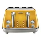 DeLonghi Icona Capitals 4 Slice Toaster - New York Yellow